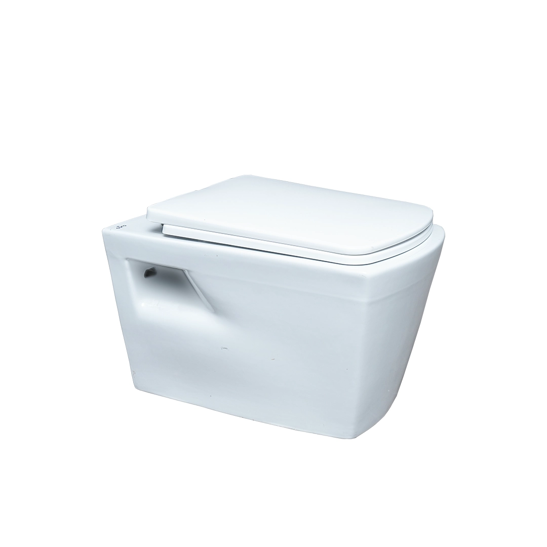 Mira Square Wall Mounted Rimless WC with Saet Cover