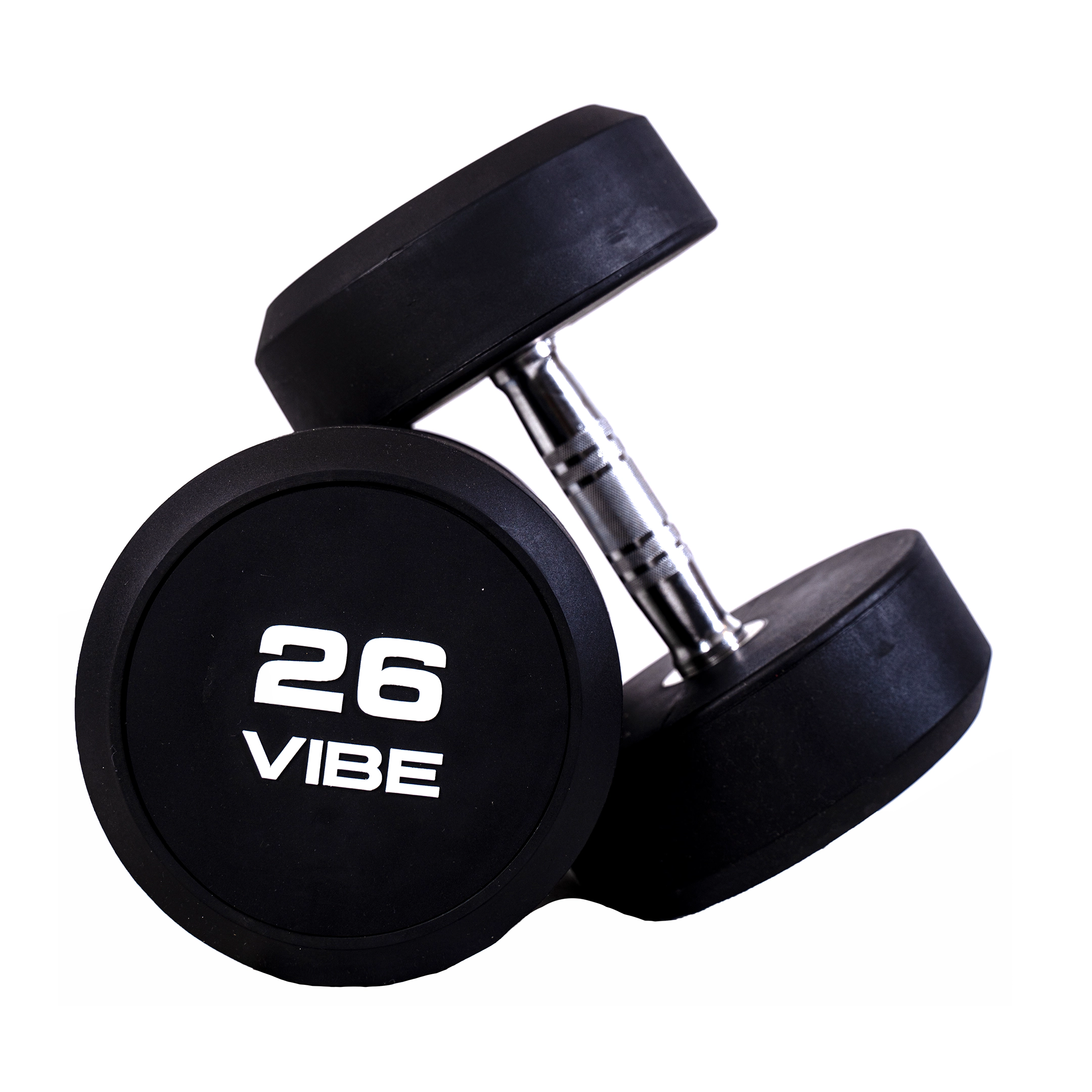 Round Rubber Dumbbells, 26 Kg (Pair)