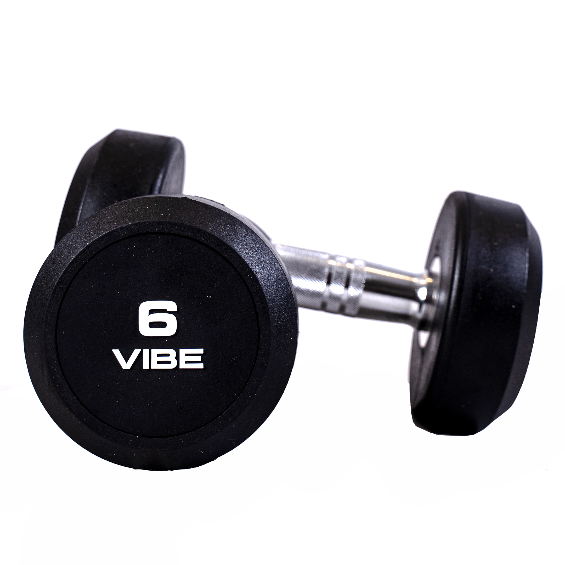 Round Rubber Dumbbells, 6 Kg (Pair)