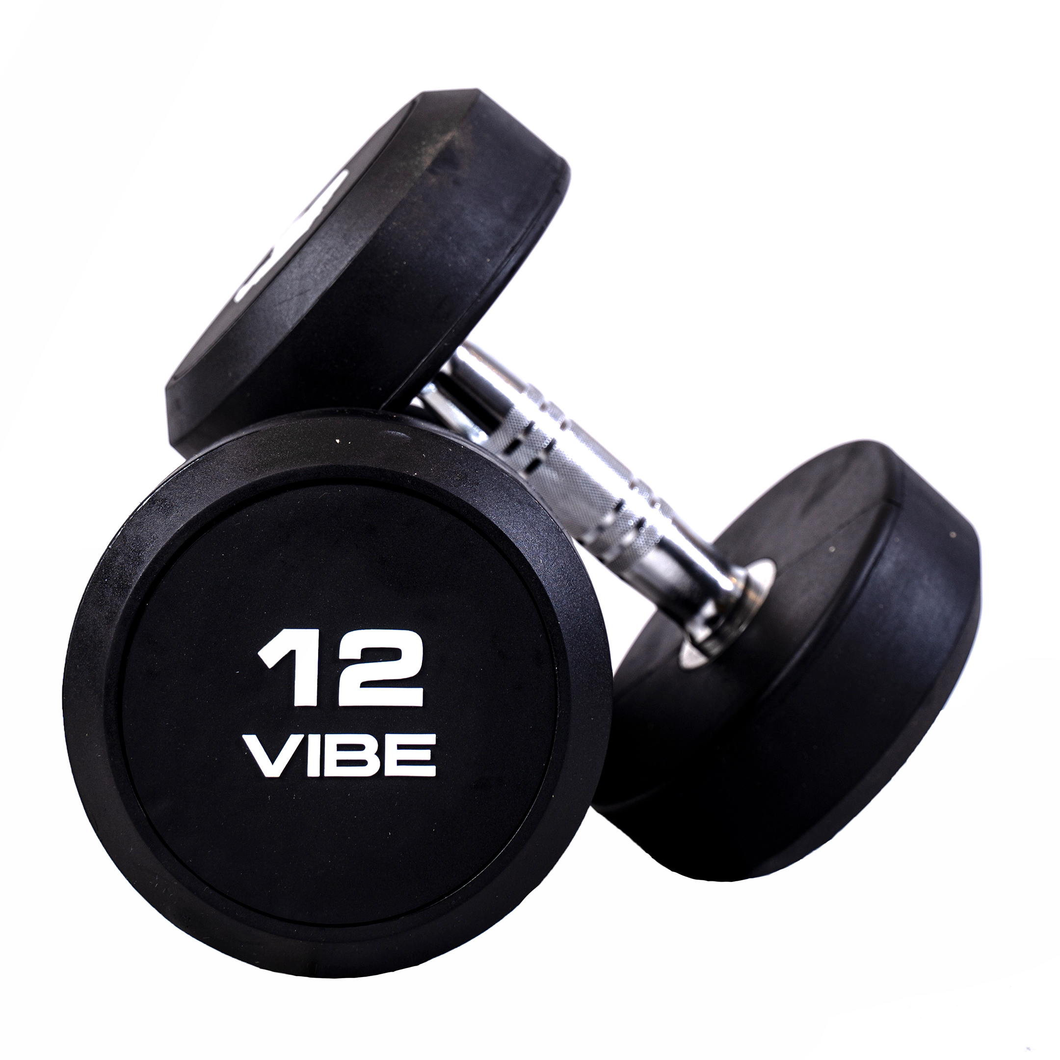 Round Rubber Dumbbells, 12 Kg (Pair)