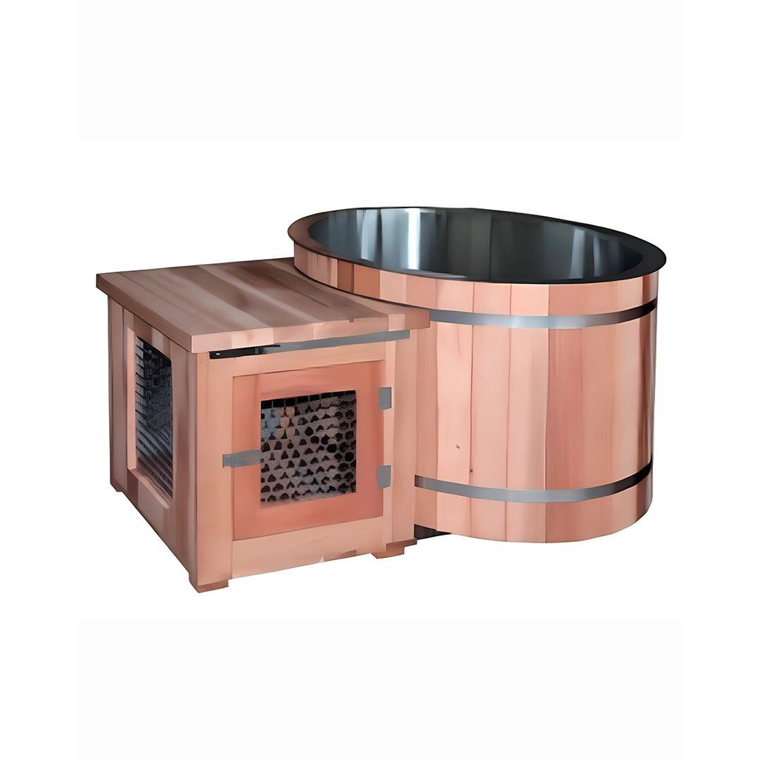 HI-Q - Cold Plunge Bath Tub with Alder Exterior and SS Interior with Ultra Chiller